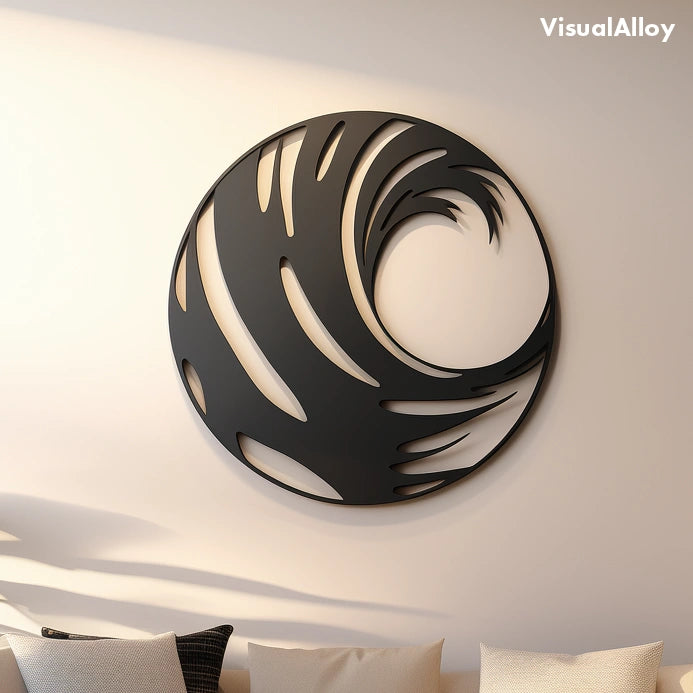 Abstract metal wall art