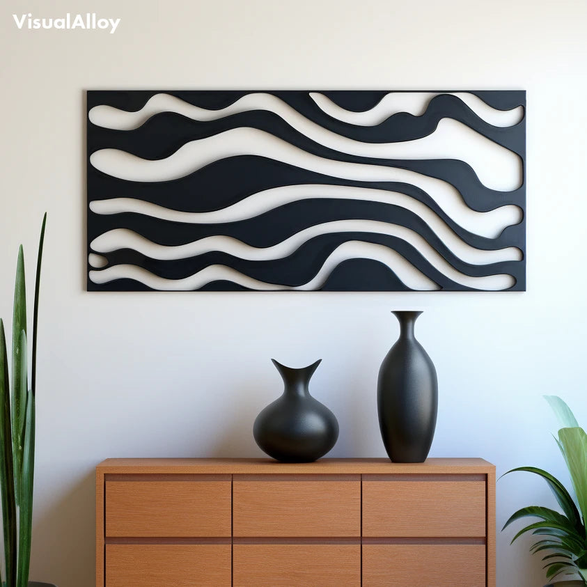 Coastal metal wall art