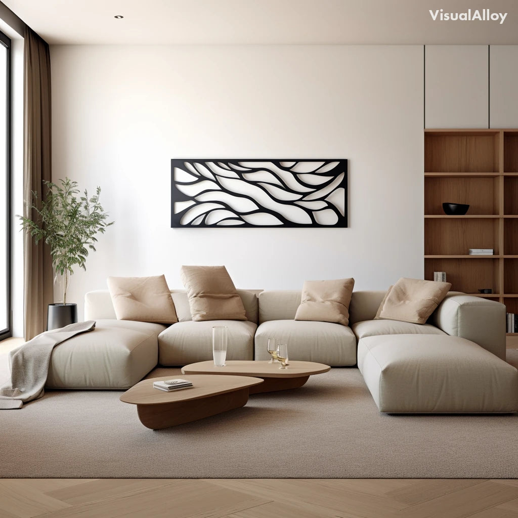 Abstract metal tree wall decor