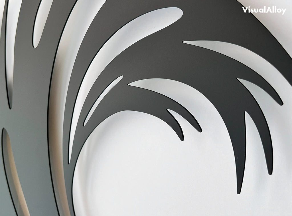 Abstract metal wall art