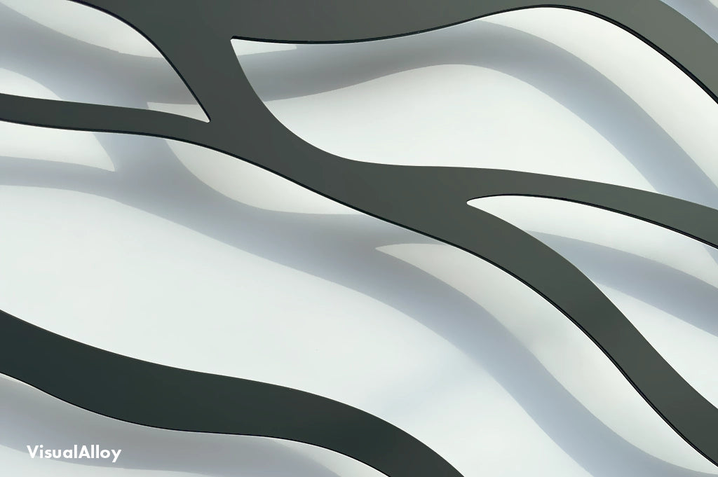 ABSTRAKTE METALL BAUM WANDDEKO DRAUSSEN