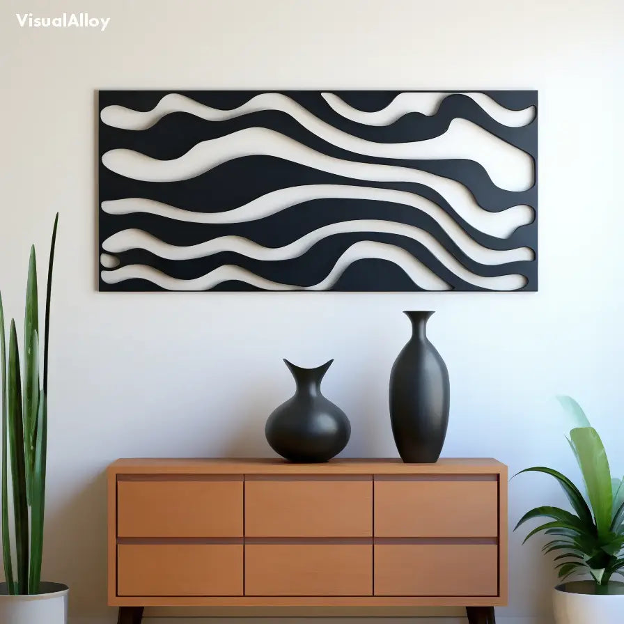 Coastal metal wall art