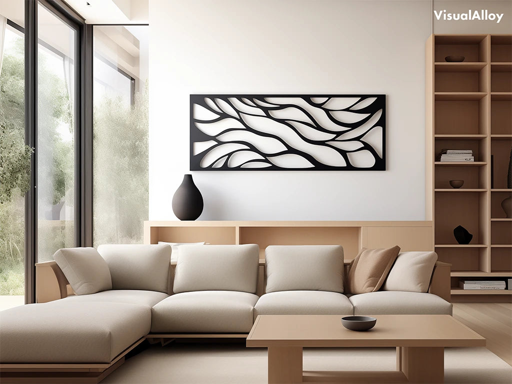 Große Metall Wanddeko für das Wohnzimmer