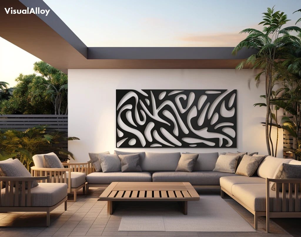 Large outdoor metal wall art
