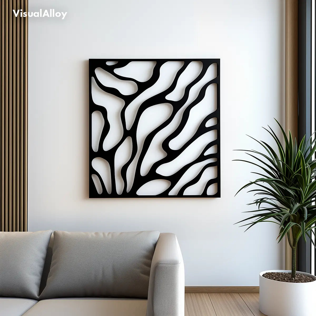 Lava flow abstract metal wall art