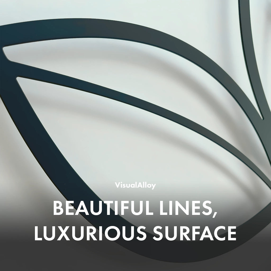 Leaf metal wall art - surface