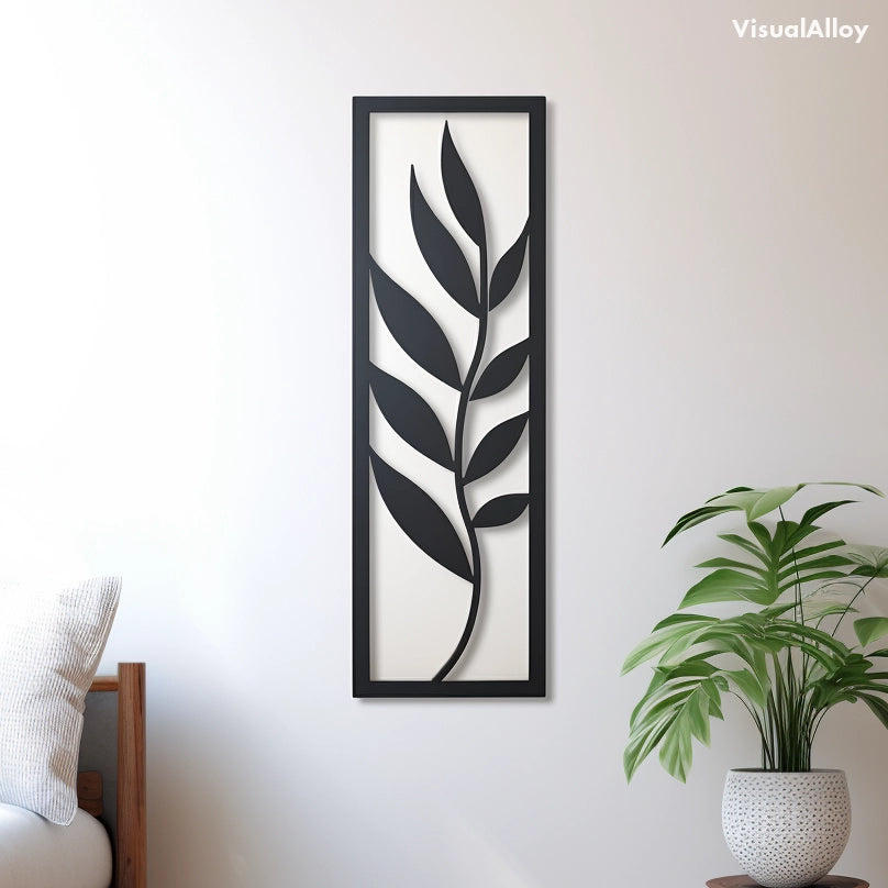 Leaf metal wall art
