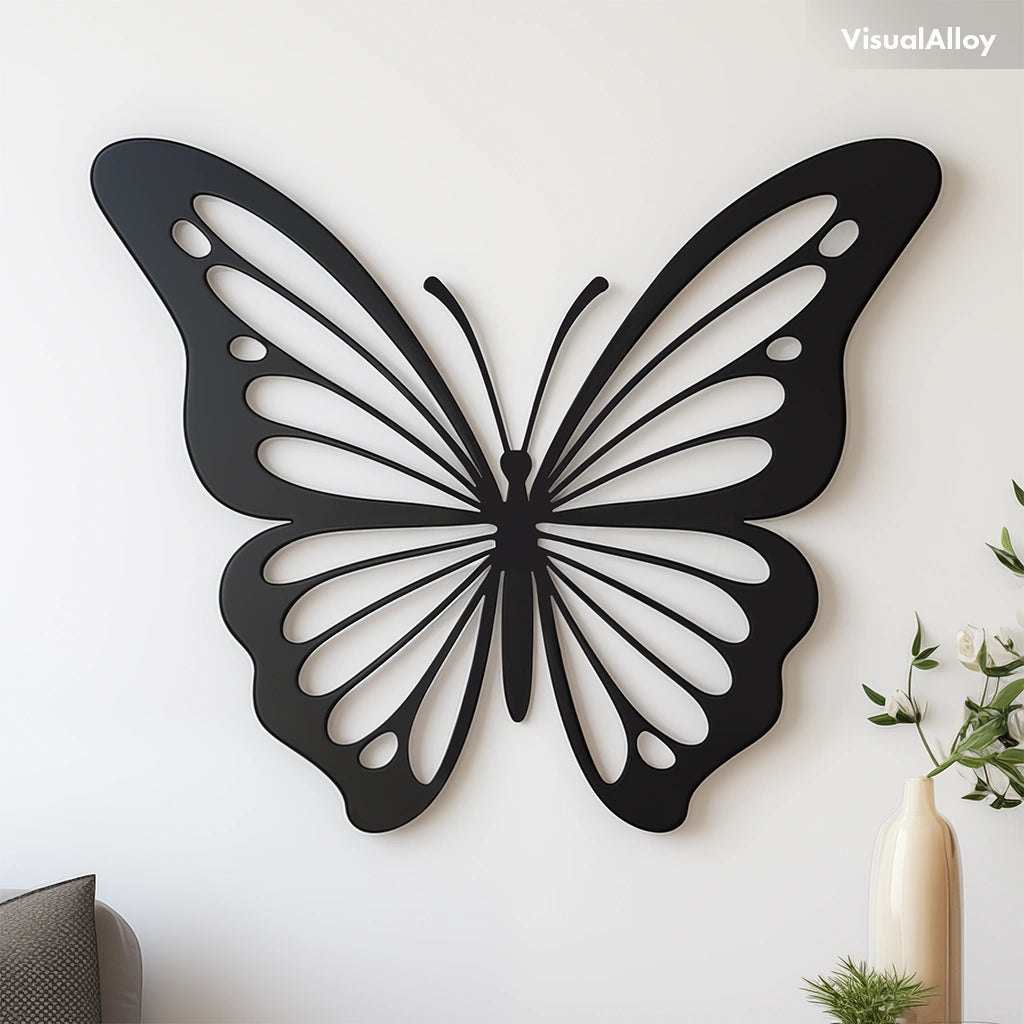 Metal butterfly wall art