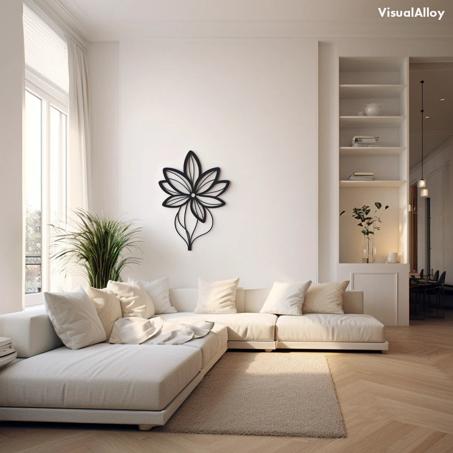 Metal flower wall decor