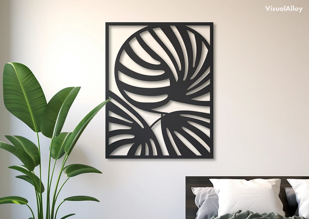 Metal palm tree wall art design