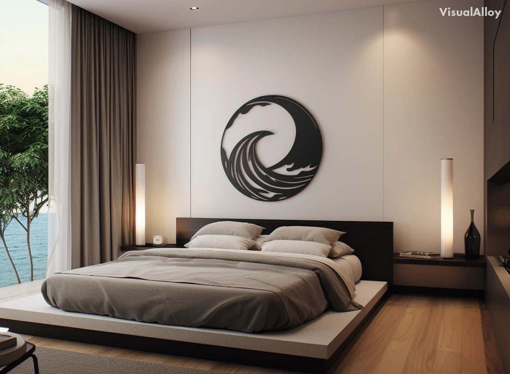Modern ocean metal wall decor