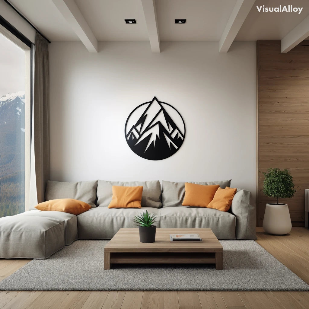Mountain metal wall art