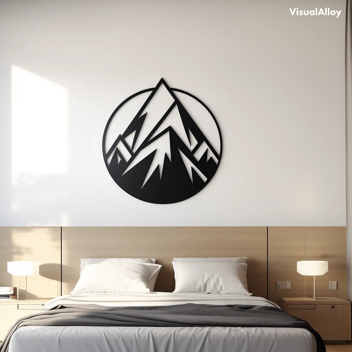 Mountain nature metal wall art