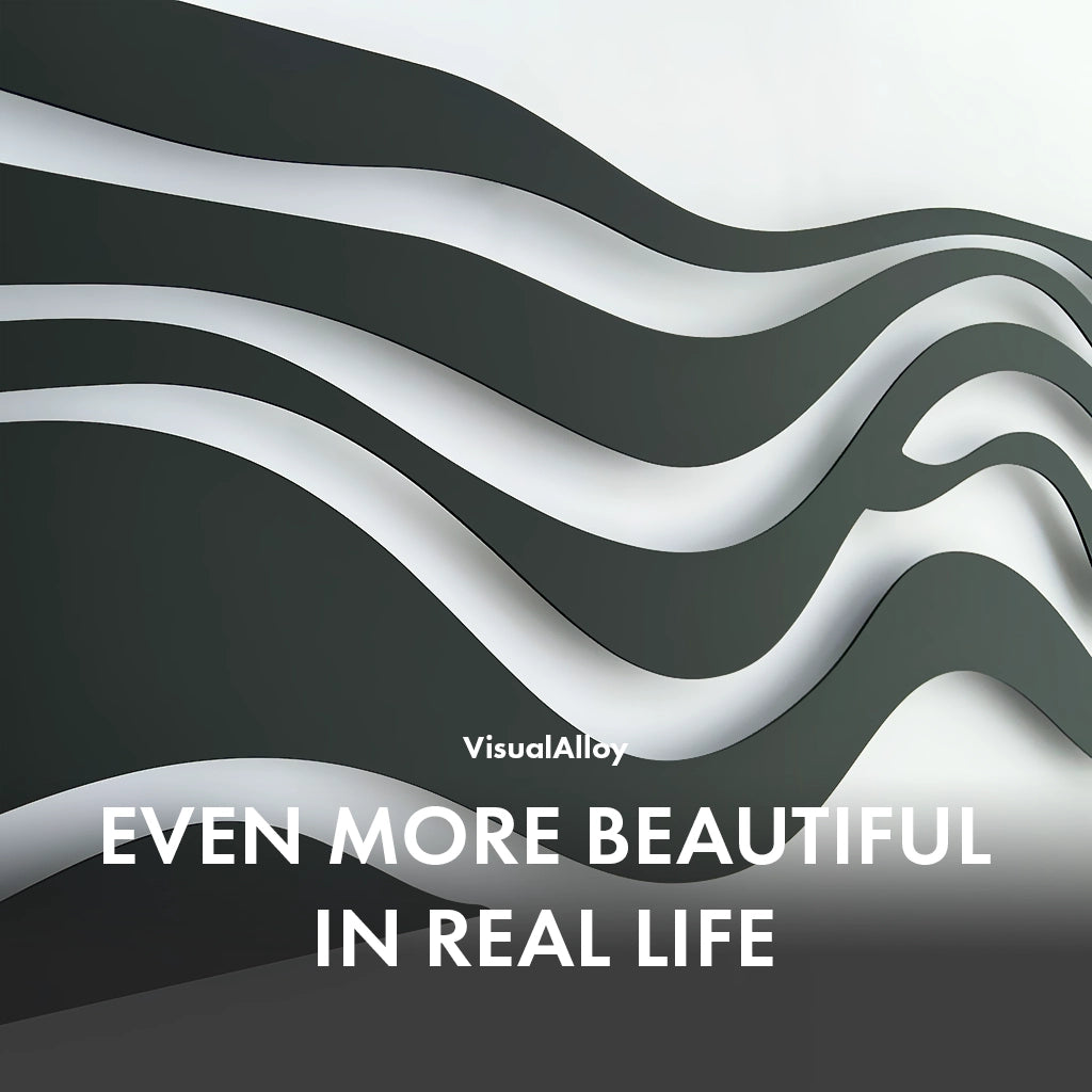 Ocean metal wall art (black metal)