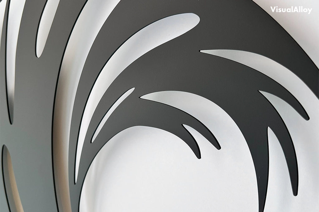 Outdoor metal wall art - ocean wave