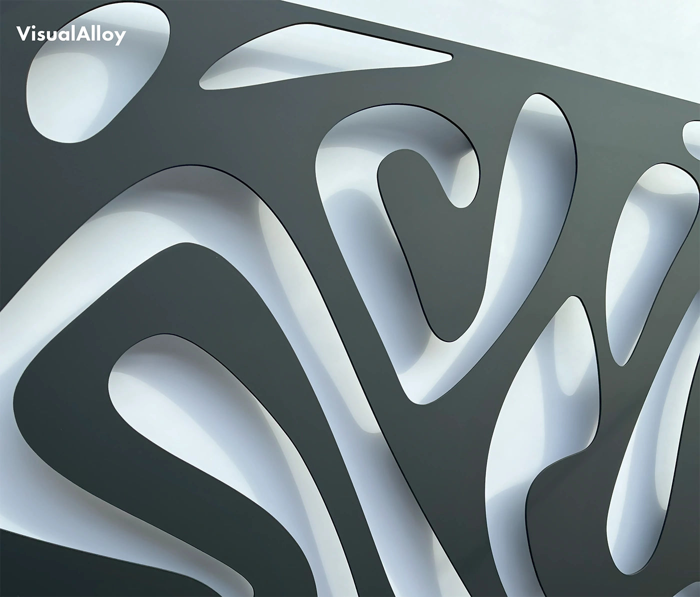 Outdoor wall art, metal, black