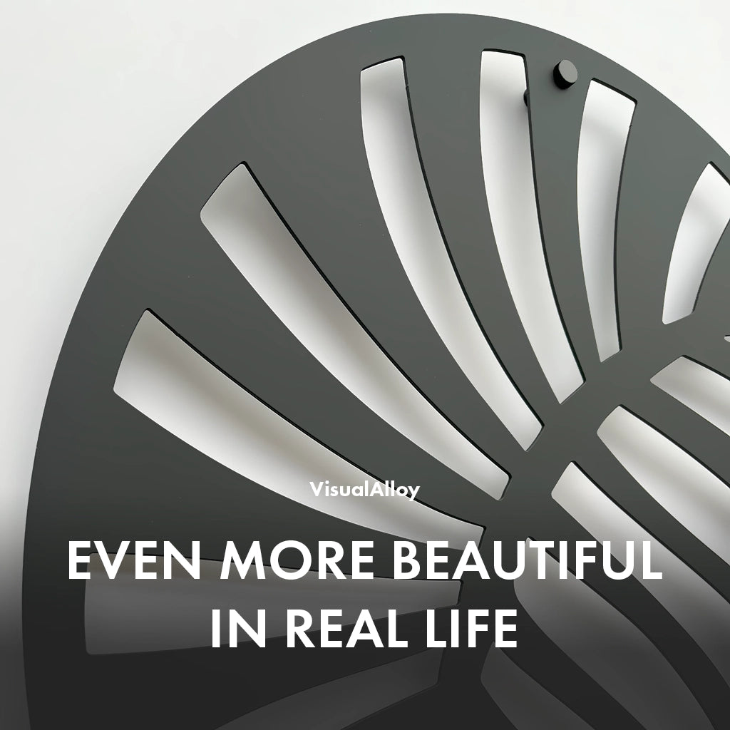 Palm leaf metal wall decor