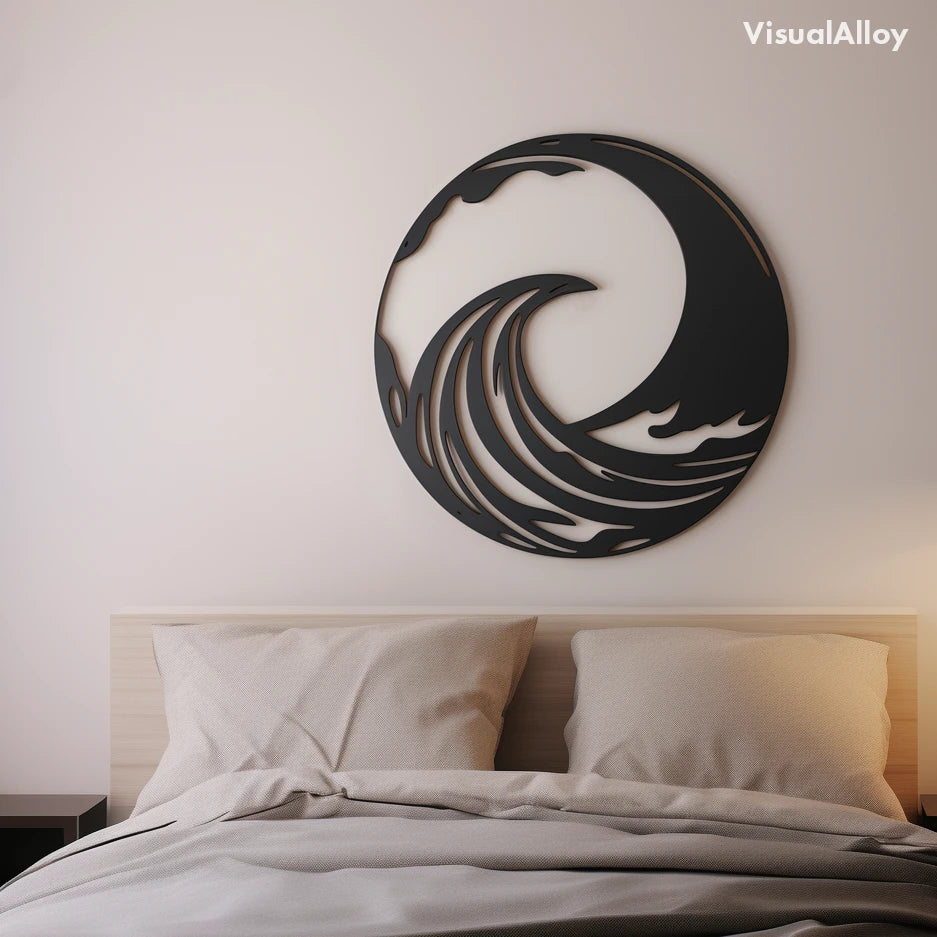 Schwarze Metall Wanddeko - Kreis