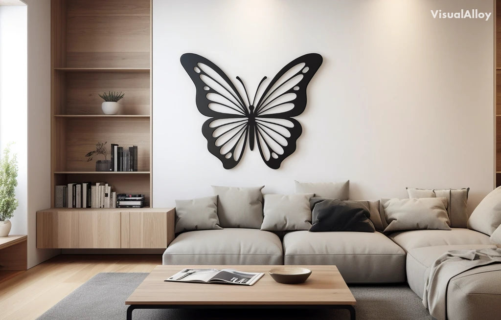Wanddeko Schmetterling Metall