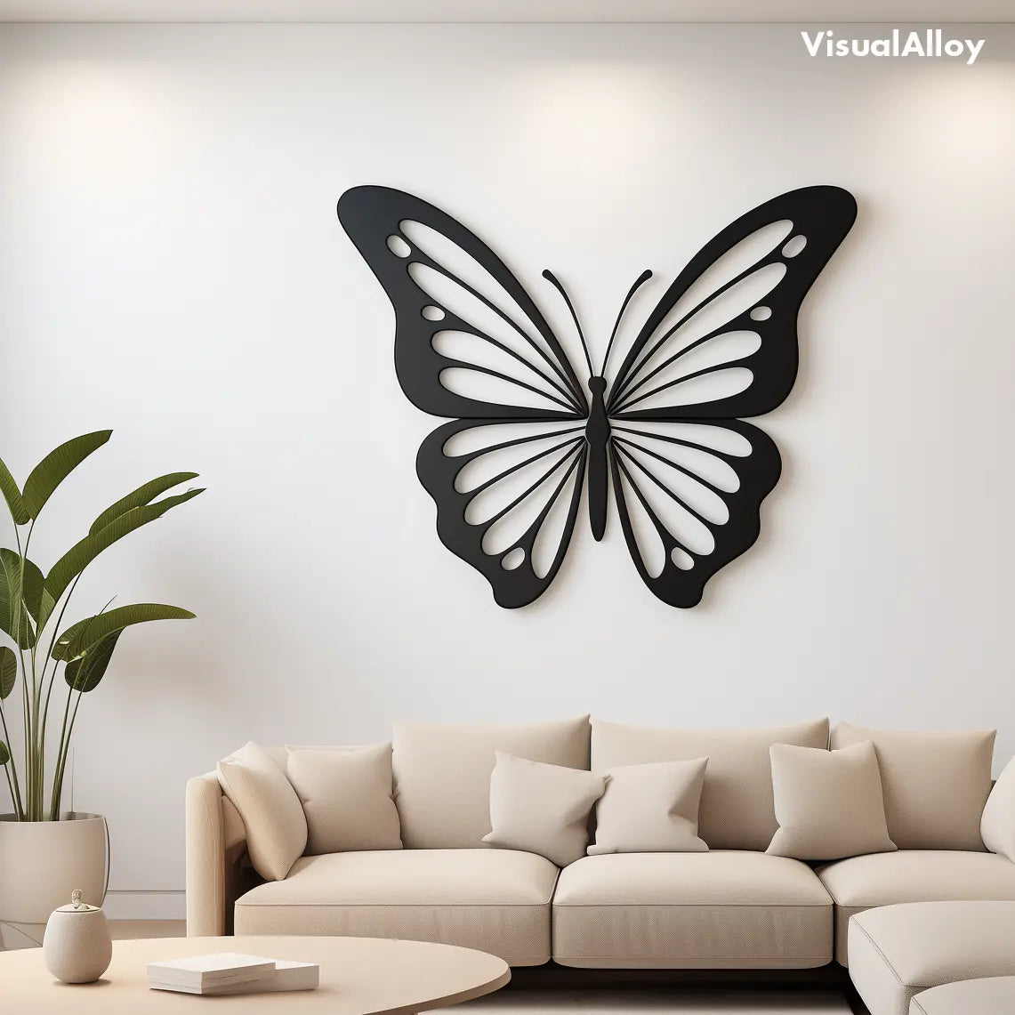 Butterfly wall decor - black color