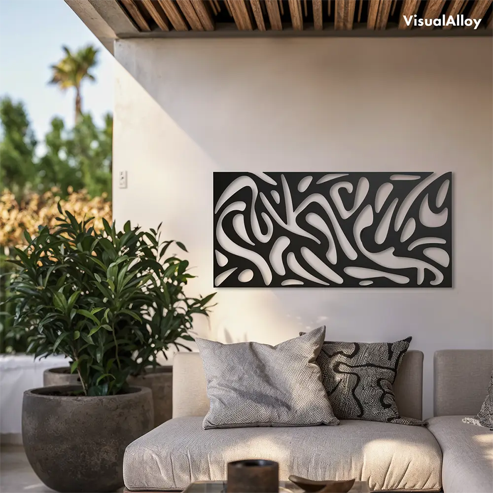 Large metal wall art for backyard