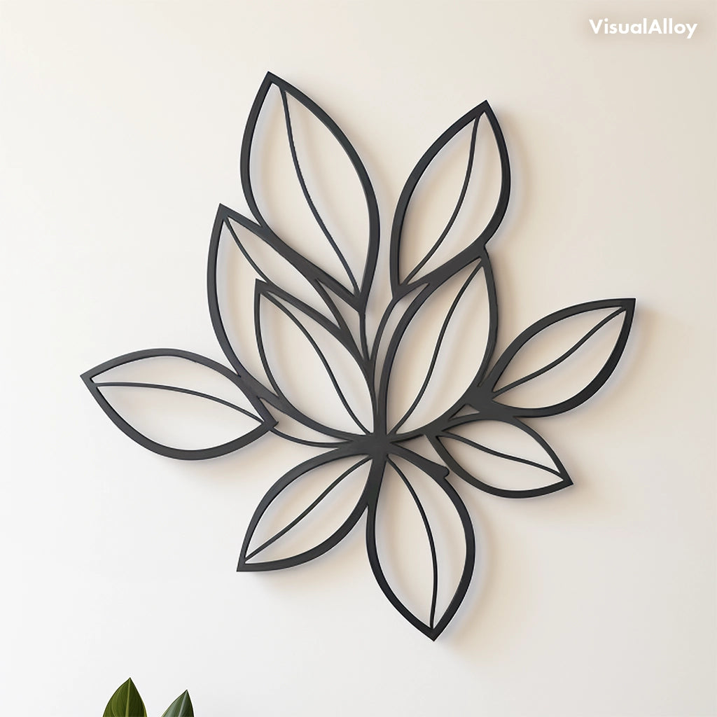 Metal leaf wall art
