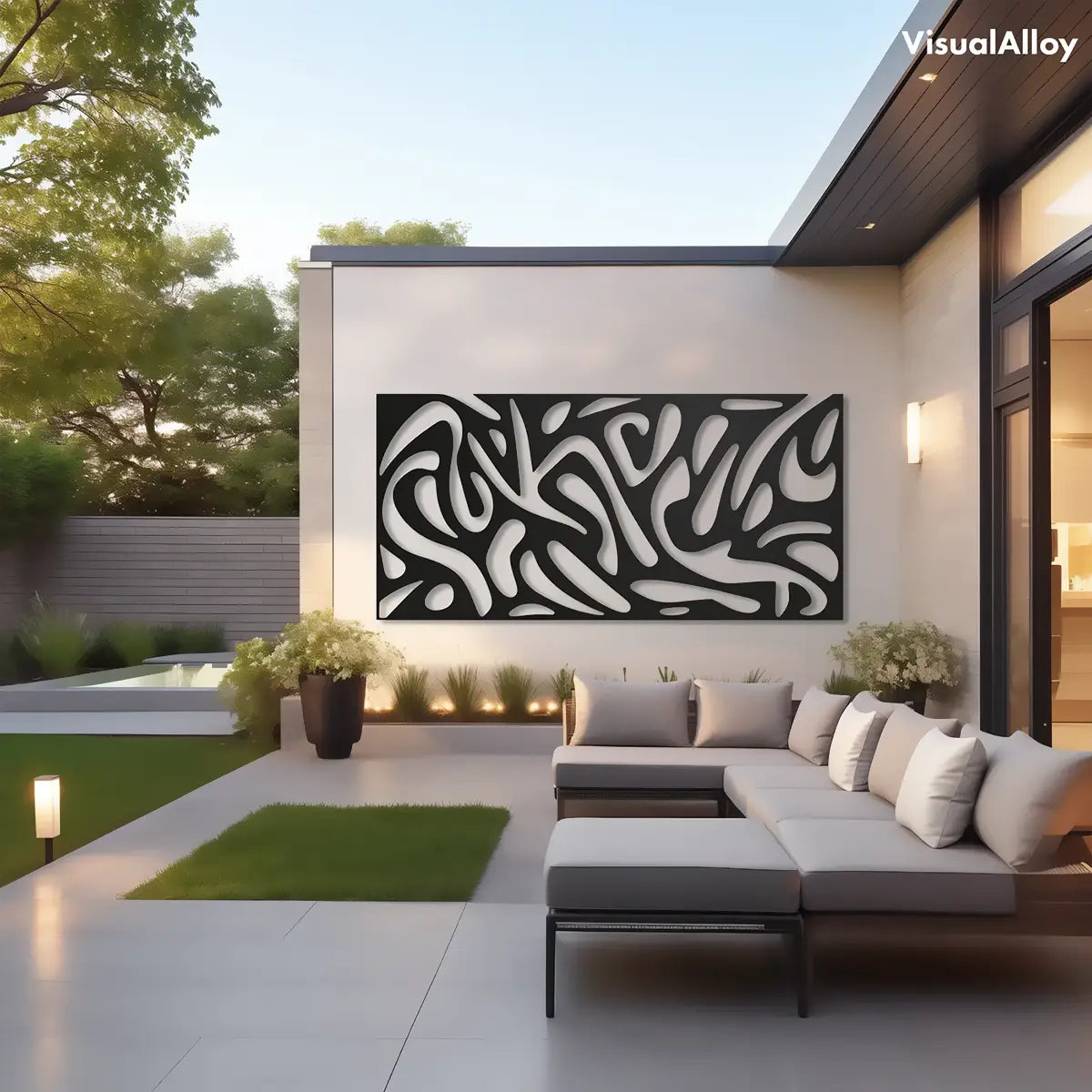 Metal wall art for outside