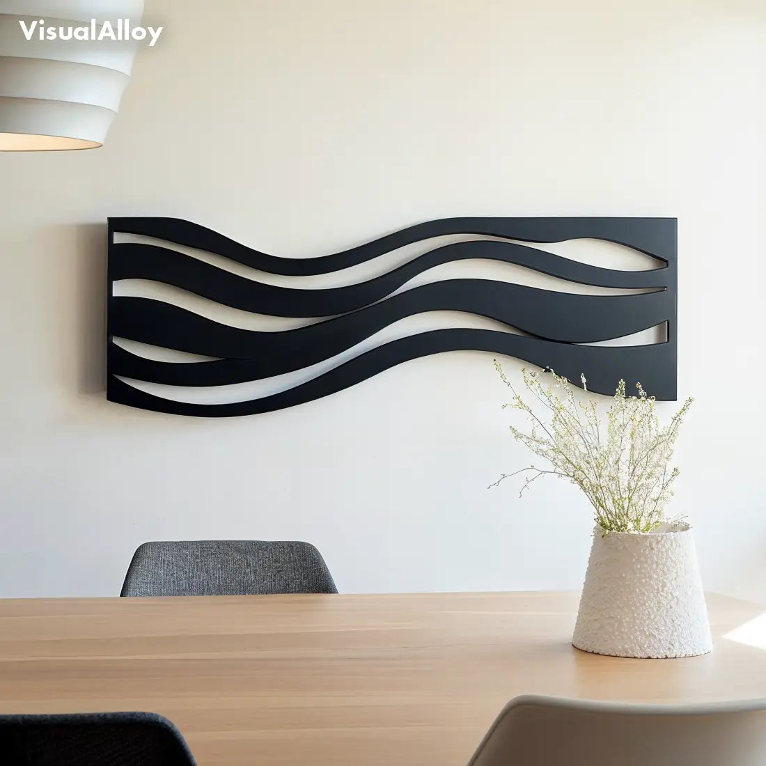 Metal waves metal wall decor