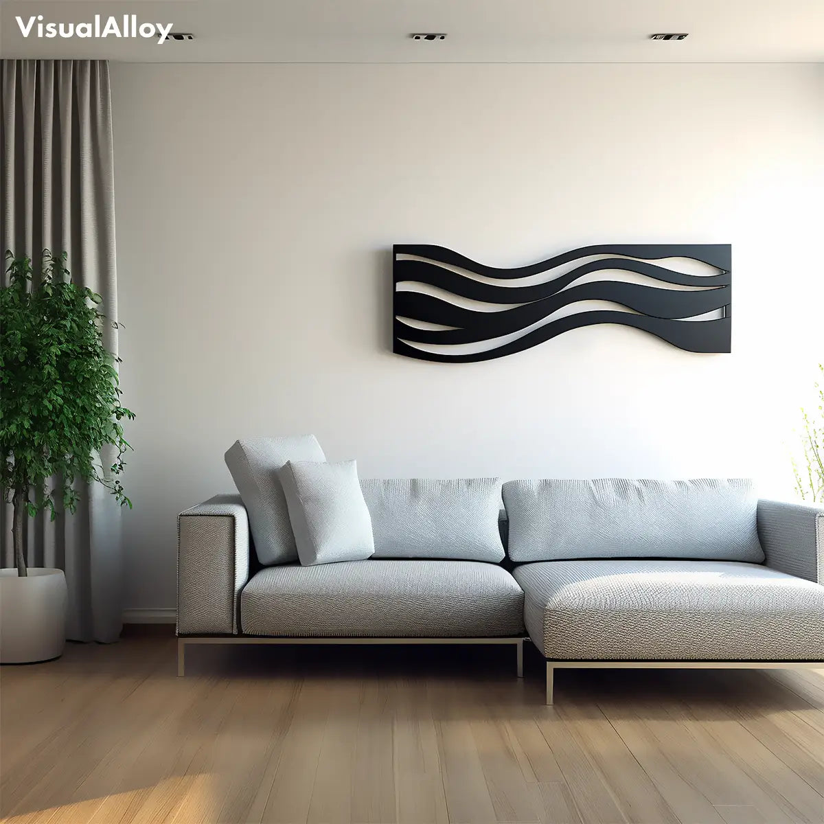 Modern black art decor for living room