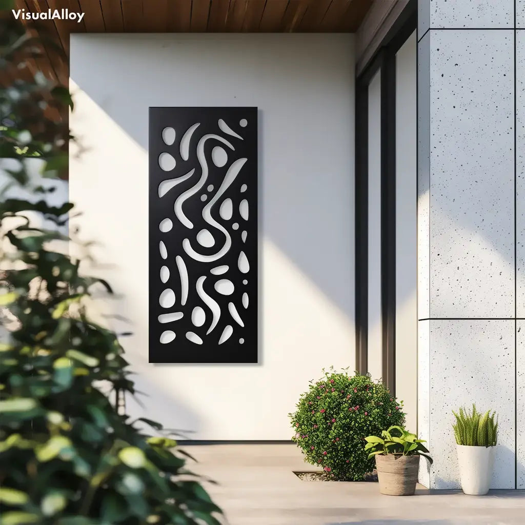 Modern outdoor metal wall decor