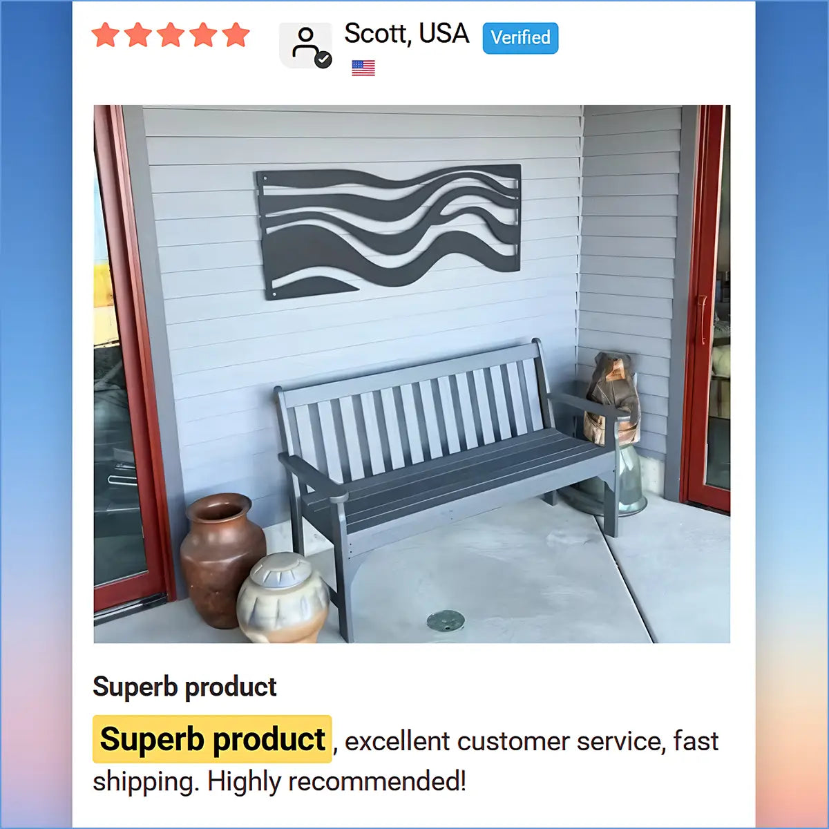 Ocean black metal wall art review