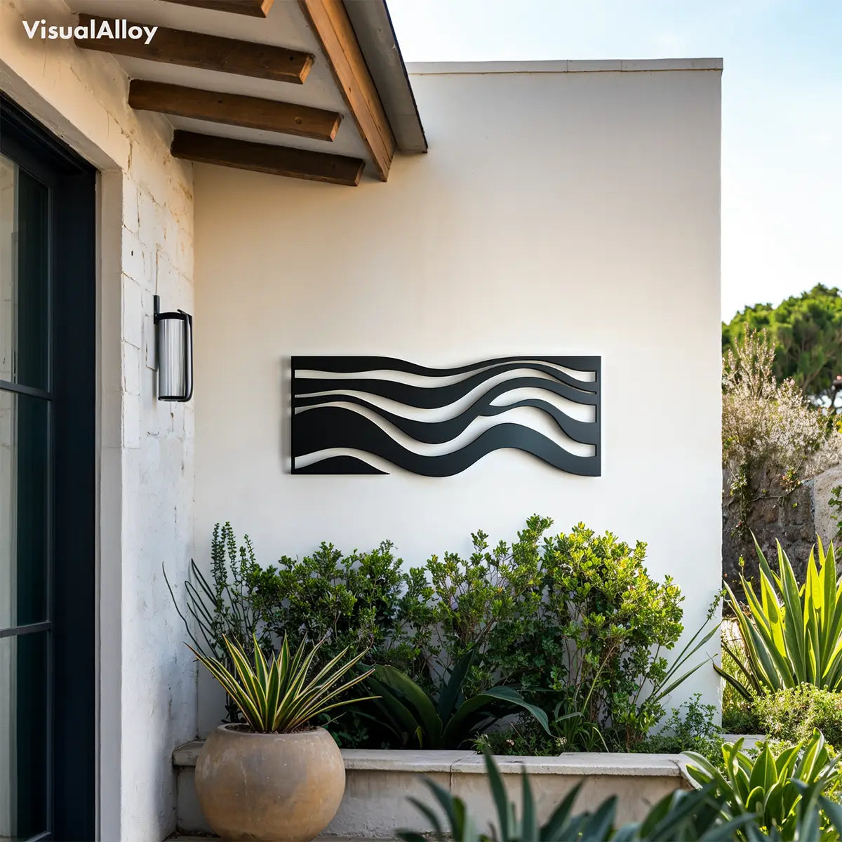 Ocean exterior wall art metal