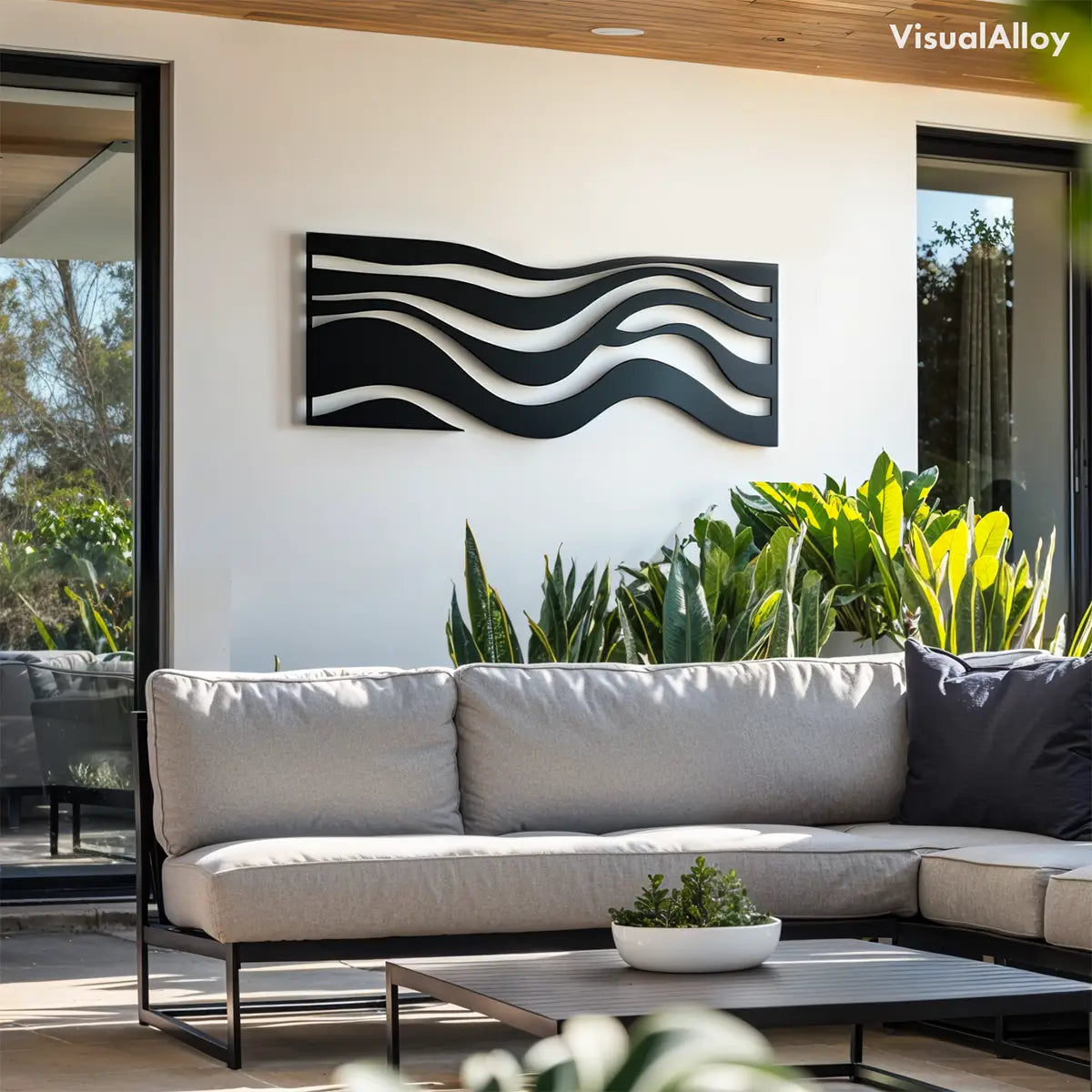 Ocean metal wall decor for exterior walls