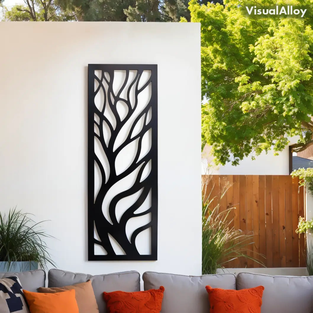 Tree wall decor made from metal