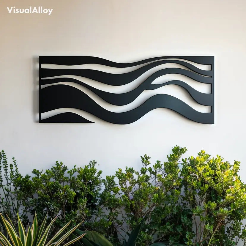 Waves metal art outdoor